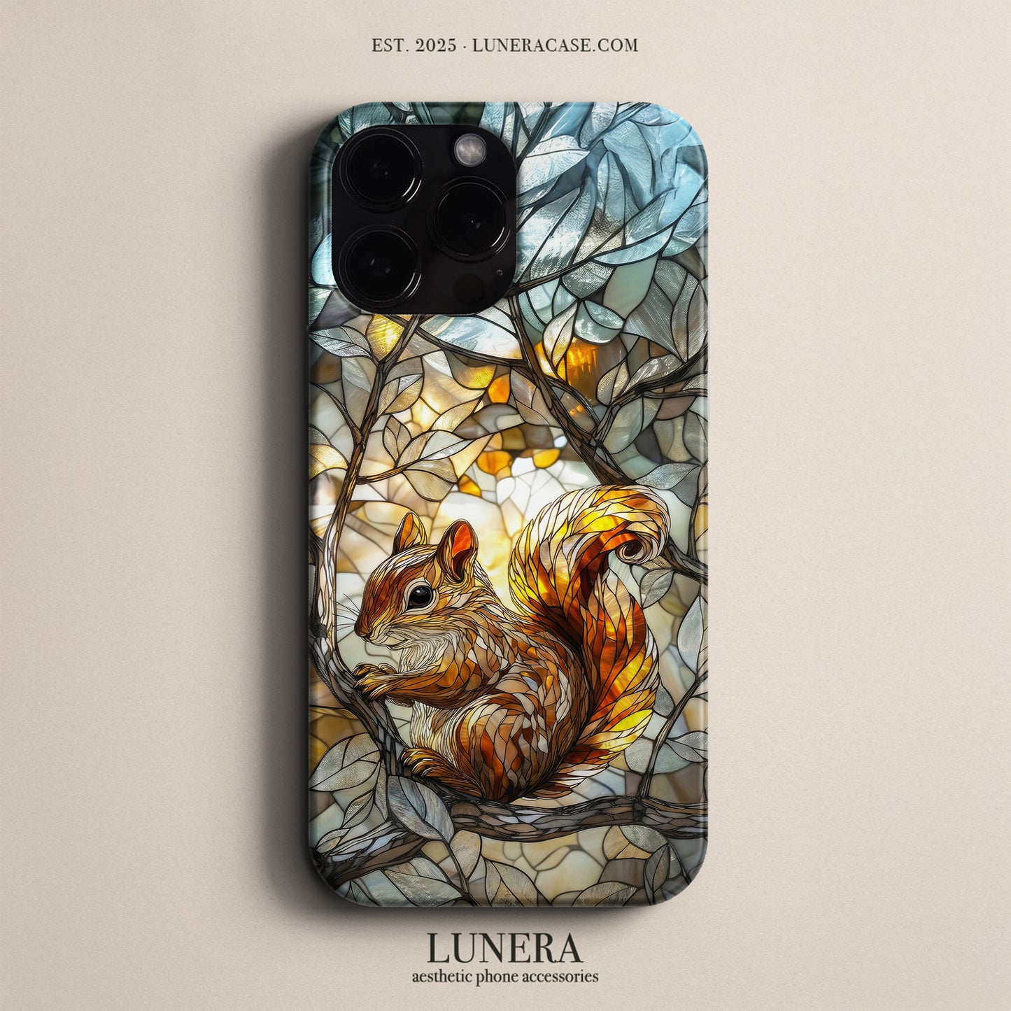 Lunera "Golden Squirrel" Tasarım Telefon Kılıfı - Nature Serisi