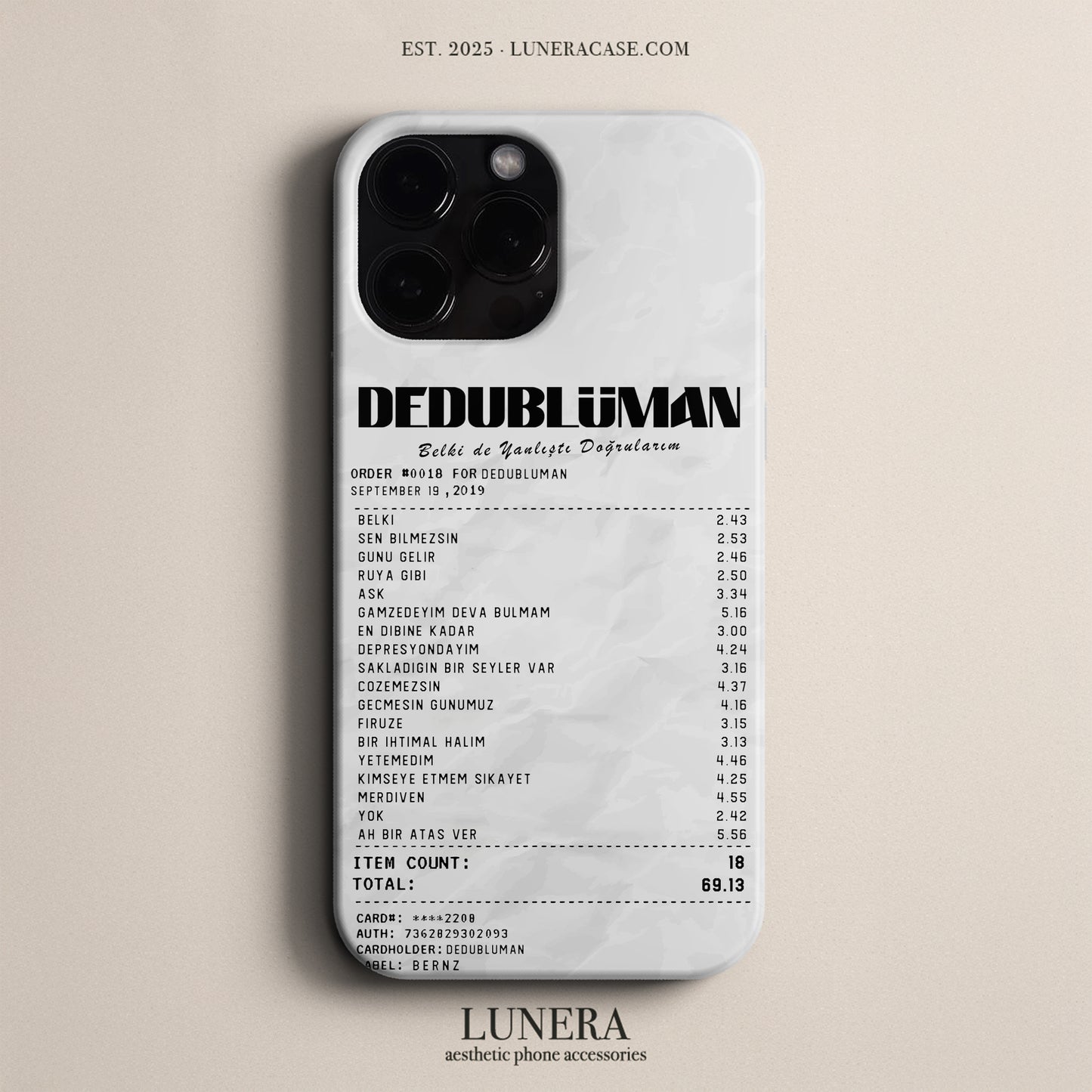 'Concert Ticket for DEDUBLÜMAN' Tasarım Telefon Kılıfı