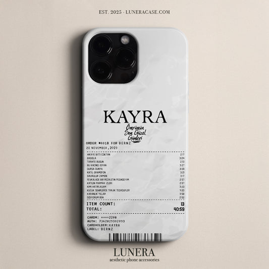 'Concert Ticket for KAYRA' Tasarım Telefon Kılıfı