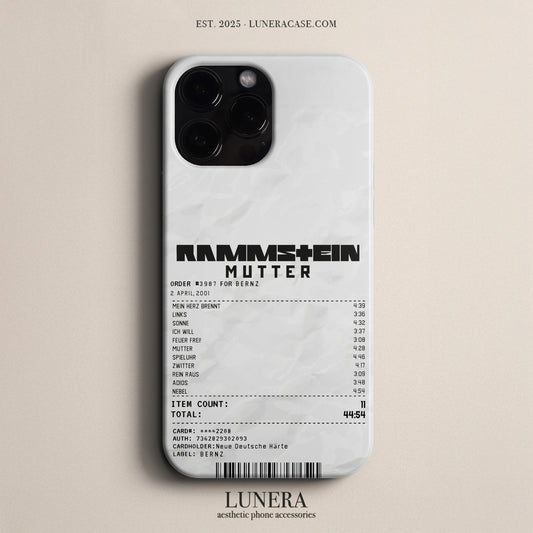 'Concert Ticket for RAMMSTEIN' Tasarım Telefon Kılıfı