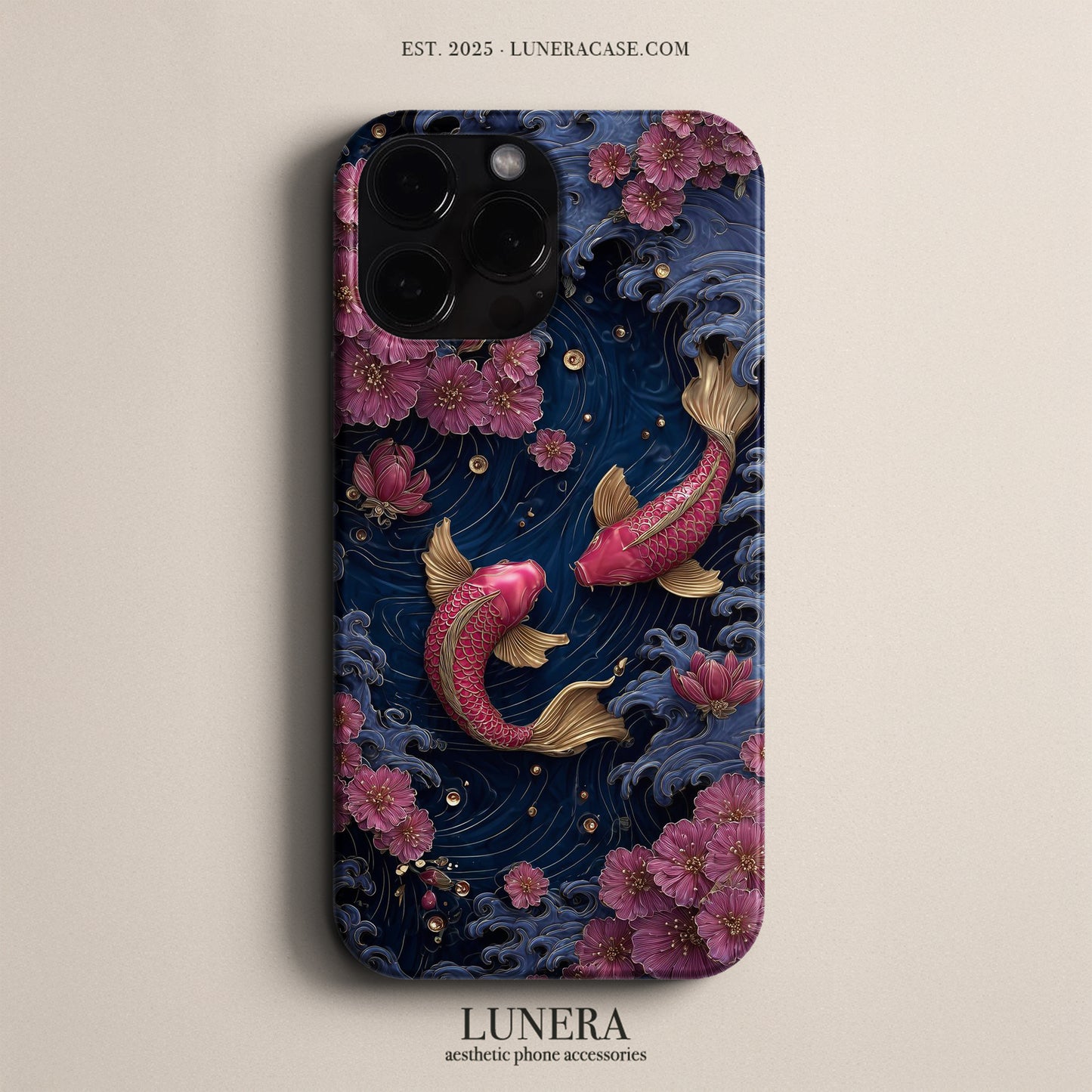 LUNERA 'Koi Serenity' Case – Sanatsal Koi Balığı Estetik Telefon Kılıfı