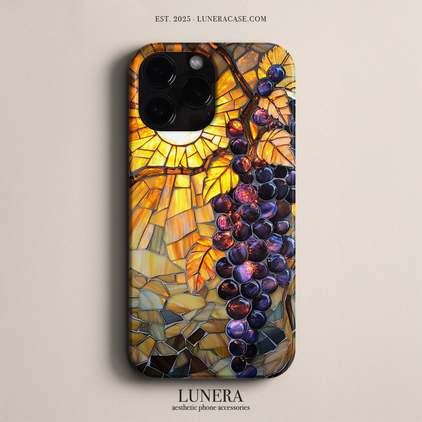 Lunera "Stained Glass Vineyard" Tasarım Telefon Kılıfı – The Vitray Collection
