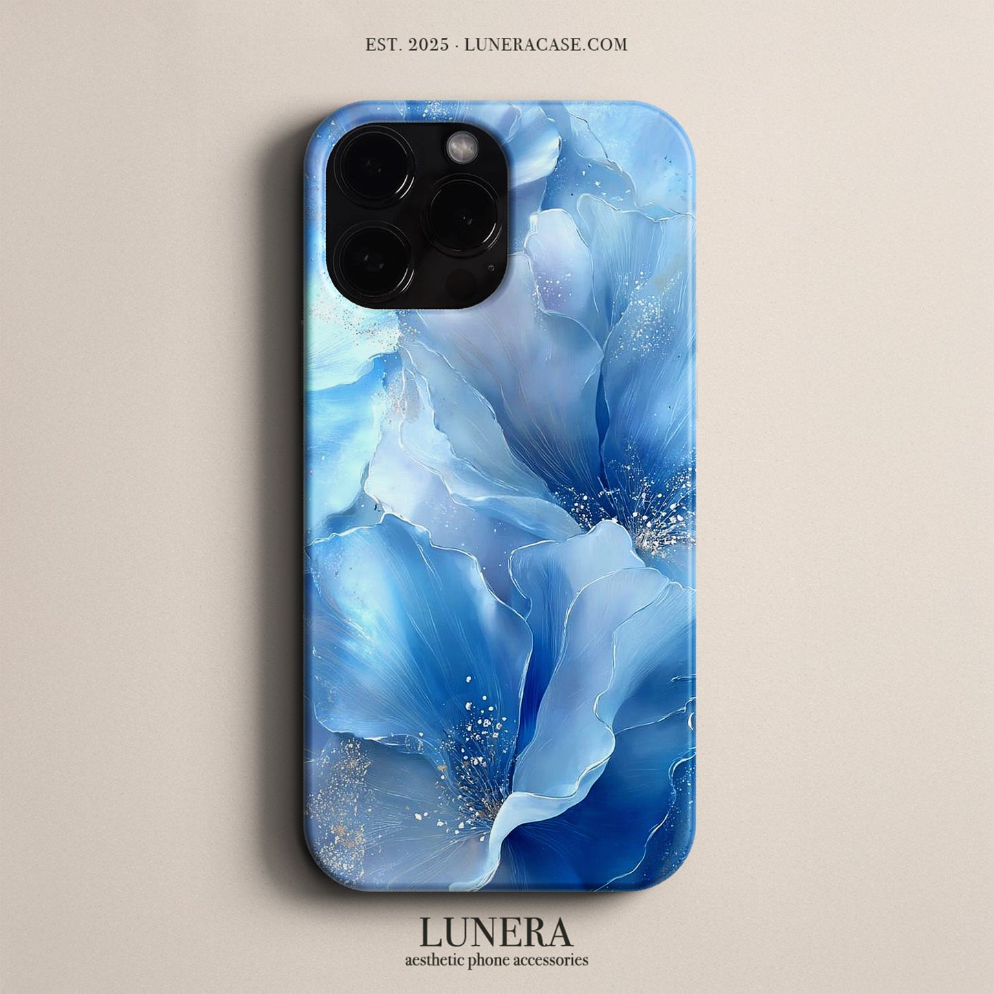Lunera "Azure Blossom" Tasarım Telefon Kılıfı – The Ocean Light Collection