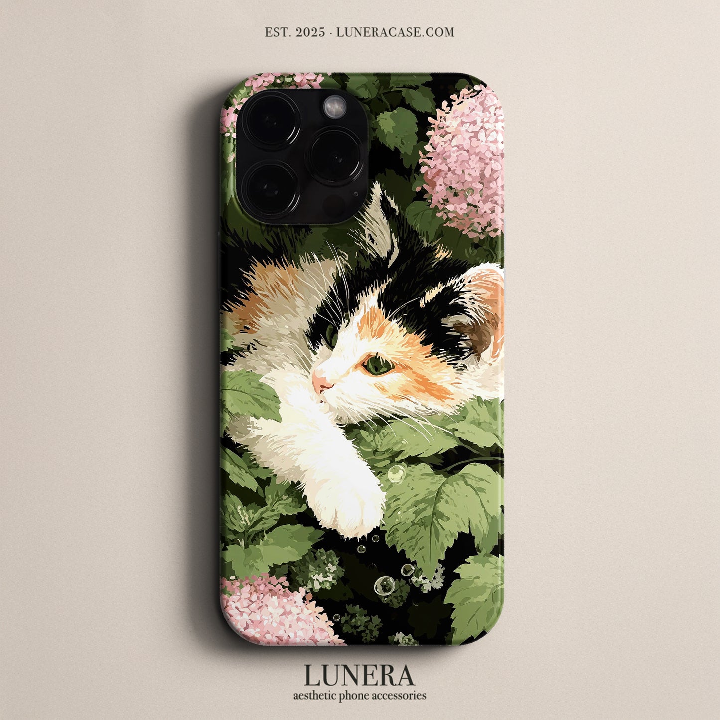 Lunera "Garden Cat" Tasarım Telefon Kılıfı – The Serenity Collection (Limited)