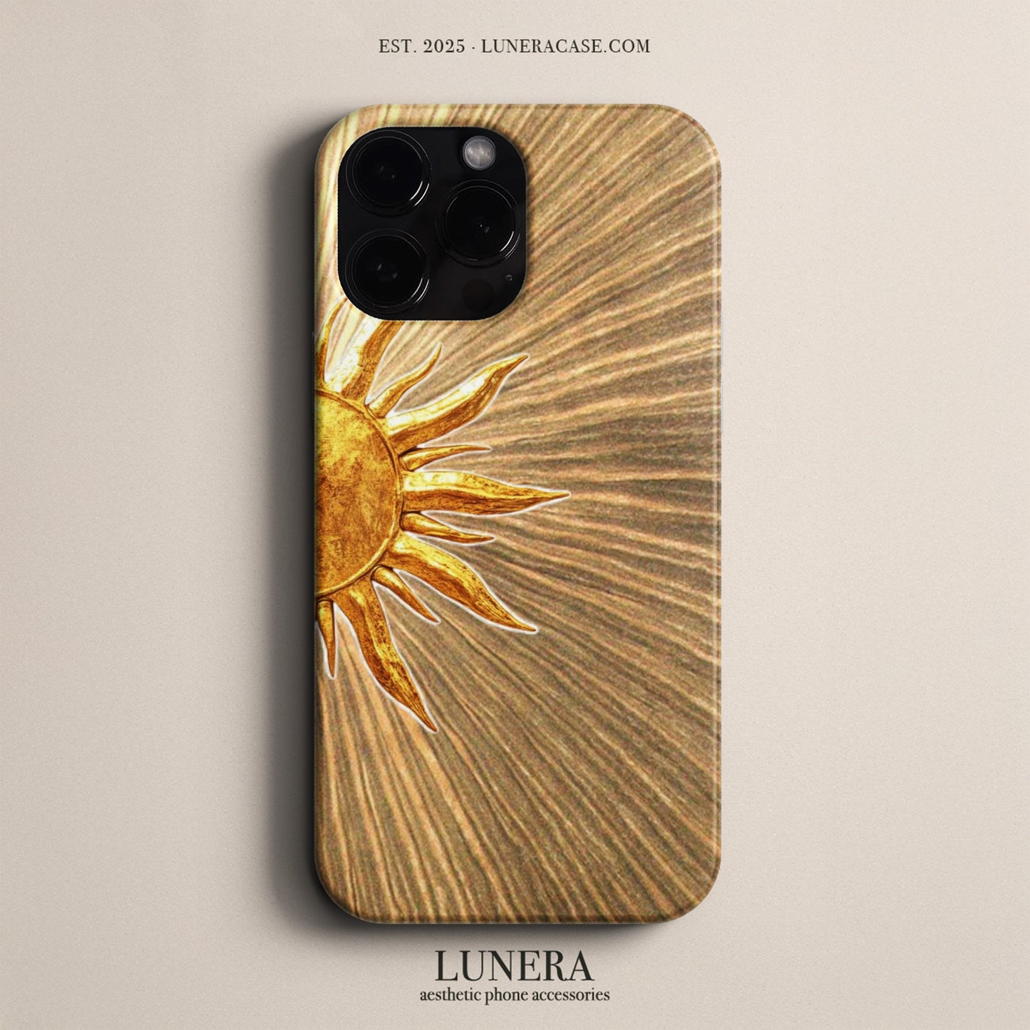 Lunera "Celestial Sunburst" Tasarım Telefon Kılıfı - Astroloji & Kozmik Serisi