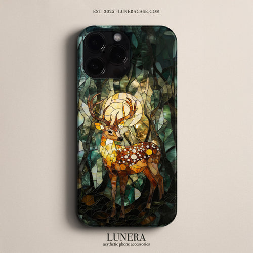 Lunera "Mystic Stag" Tasarım Telefon Kılıfı - Vitray Serisi Serisi