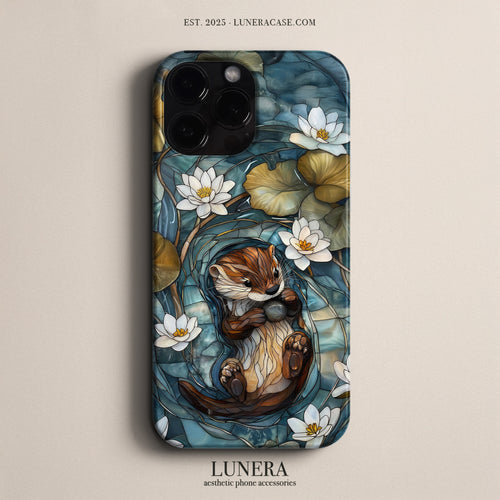 Lunera "River Otter Stained Glass" Tasarım Telefon Kılıfı - Vitray Serisi Serisi