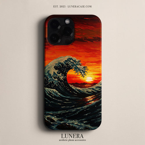 Lunera "Blazing Waves" Tasarım Telefon Kılıfı - Soyut & Geometrik Serisi