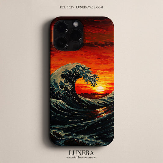 Lunera "Blazing Waves" Tasarım Telefon Kılıfı - Soyut & Geometrik Serisi