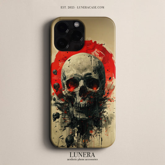 'Blood Moon Skulls' Tasarım Telefon Kılıfı