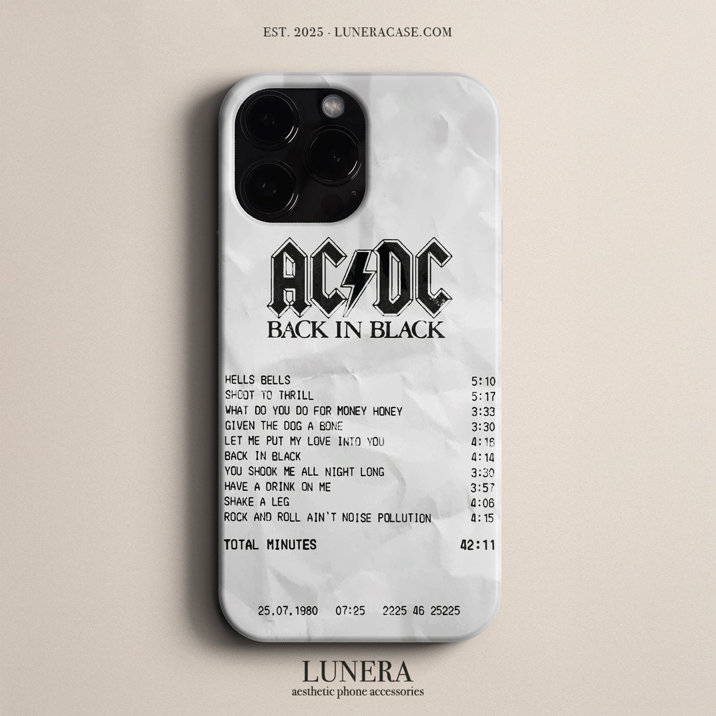 'Concert Ticket for AC&DC' Tasarım Telefon Kılıfı