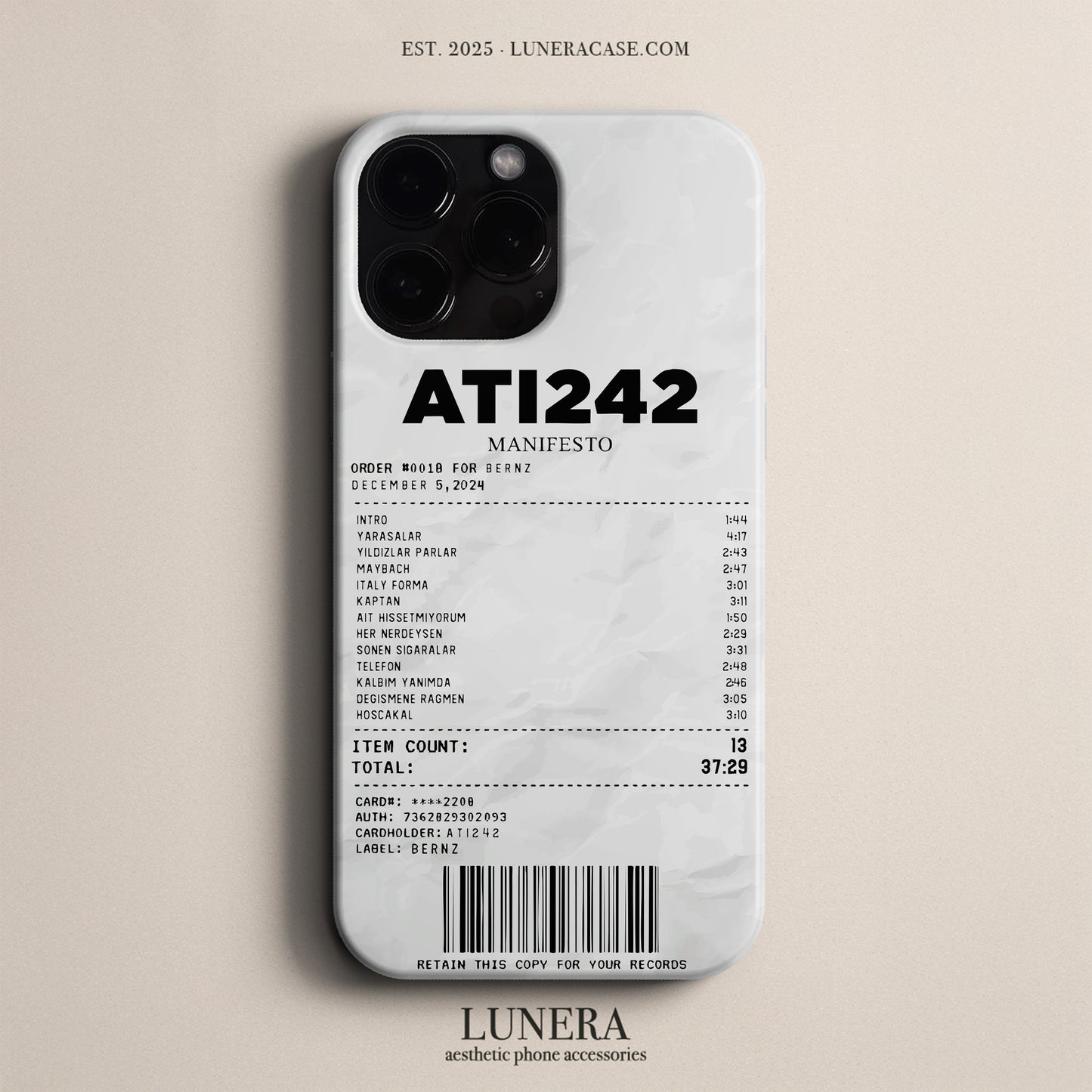 'Concert Ticket for Ati242' Tasarım Telefon Kılıfı