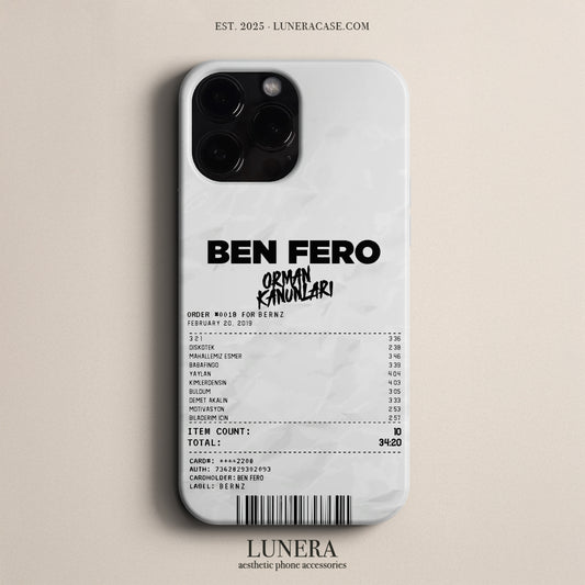 'Concert Ticket for BEN FERO' Tasarım Telefon Kılıfı