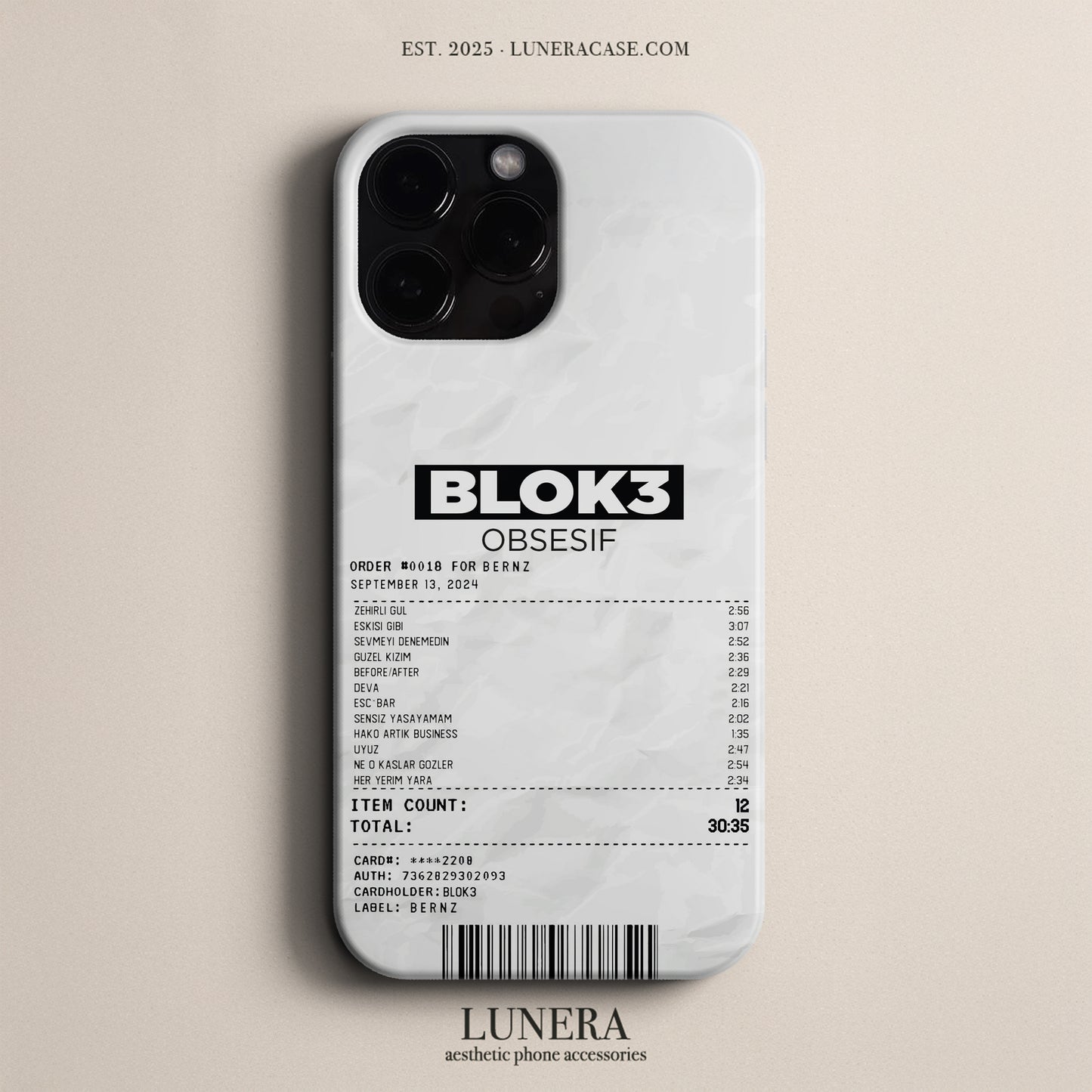 'Concert Ticket for BLOK3' Tasarım Telefon Kılıfı