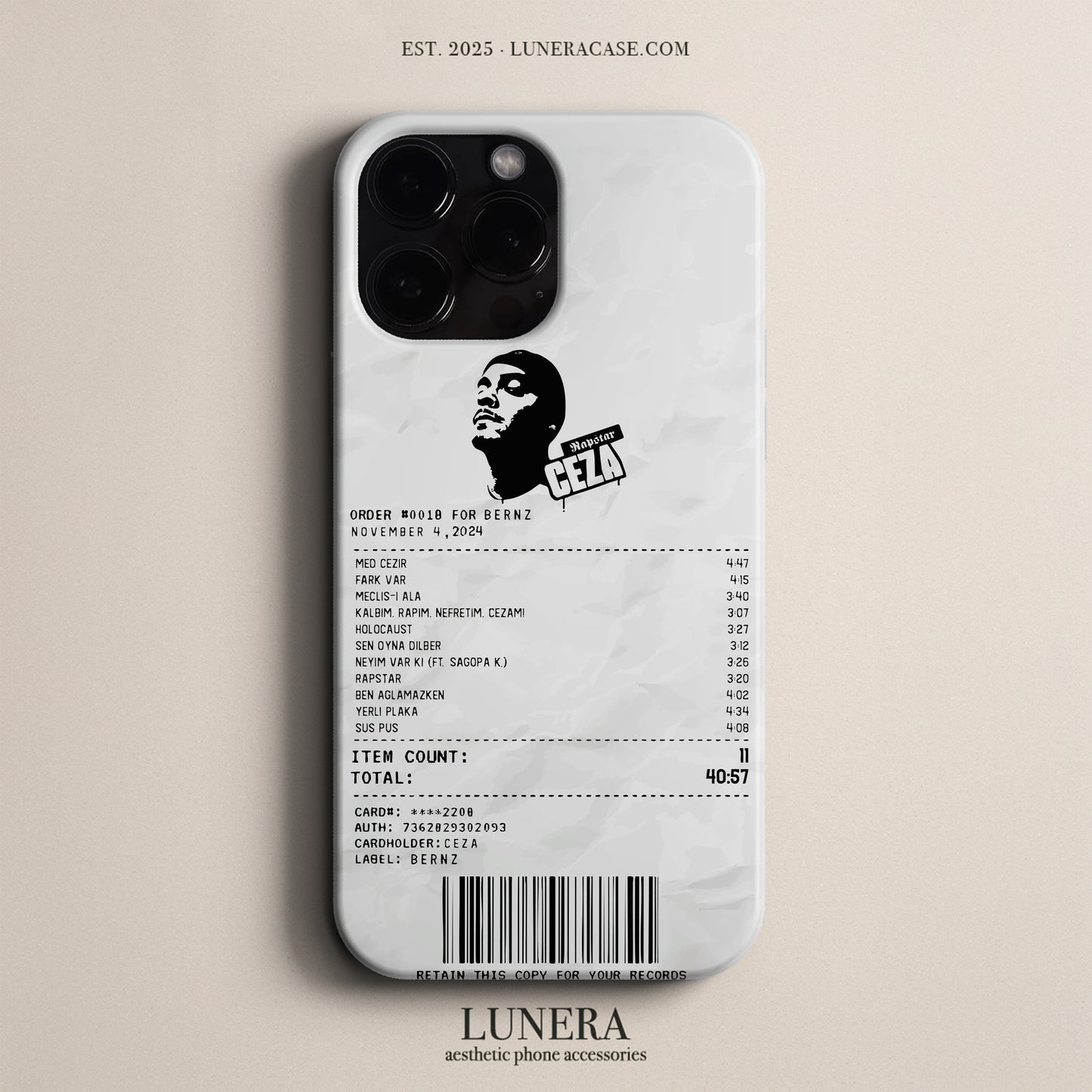 'Concert Ticket for CEZA' Tasarım Telefon Kılıfı