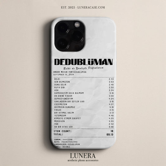 'Concert Ticket for DEDUBLÜMAN' Tasarım Telefon Kılıfı