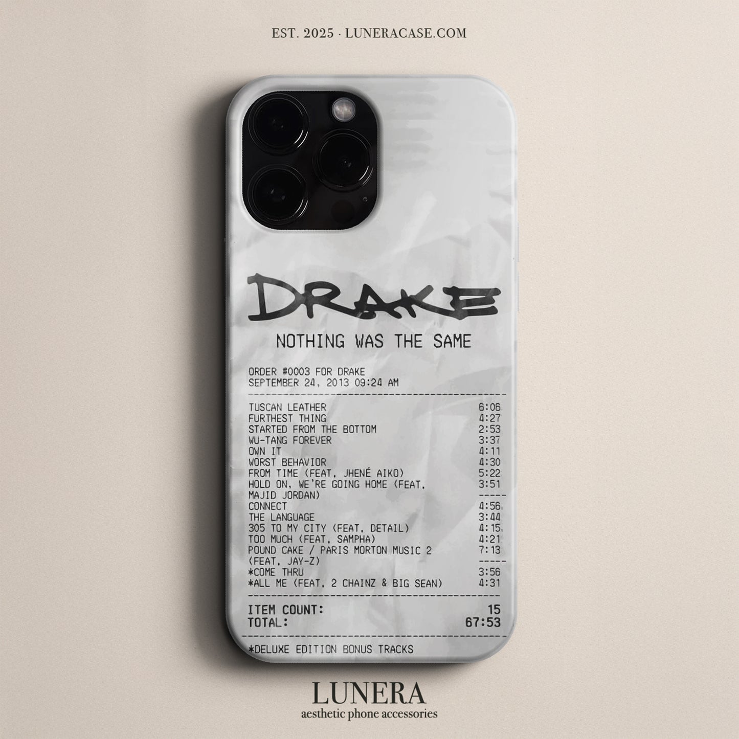 'Concert Ticket for DRAKE' Tasarım Telefon Kılıfı