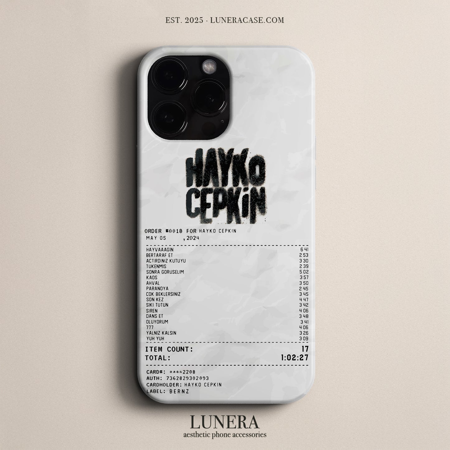 'Concert Ticket for HAYKO CEPKİN' Tasarım Telefon Kılıfı