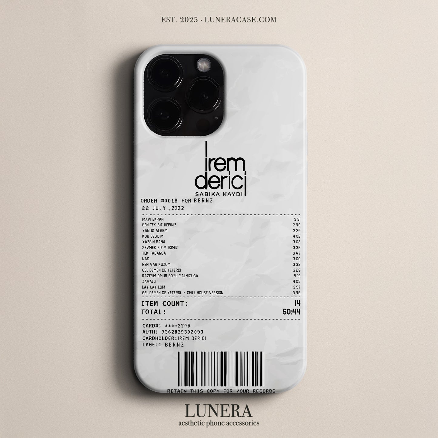 'Concert Ticket for İrem Derici' Tasarım Telefon Kılıfı