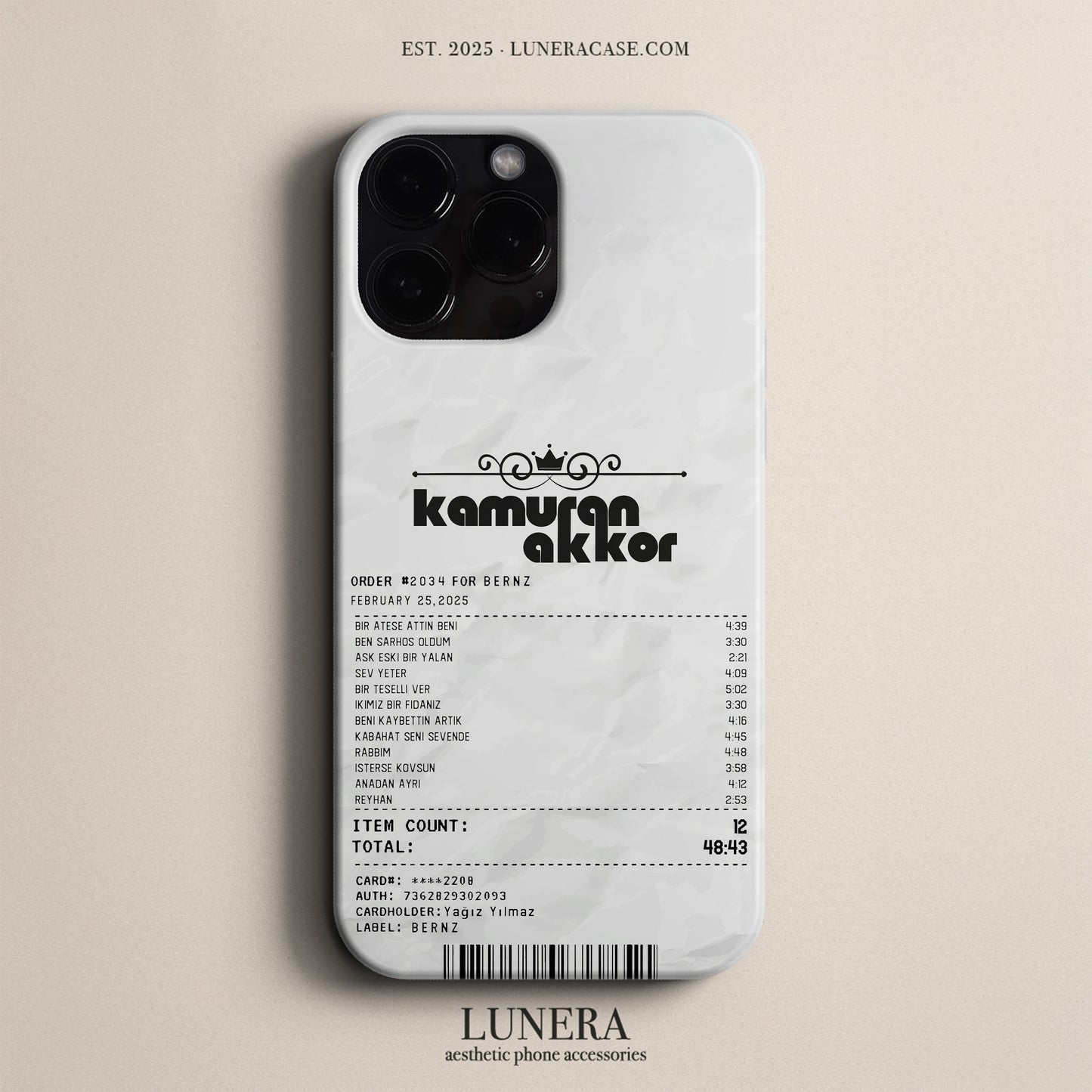 'Concert Ticket for Kamuran Akkor' Tasarım Telefon Kılıfı