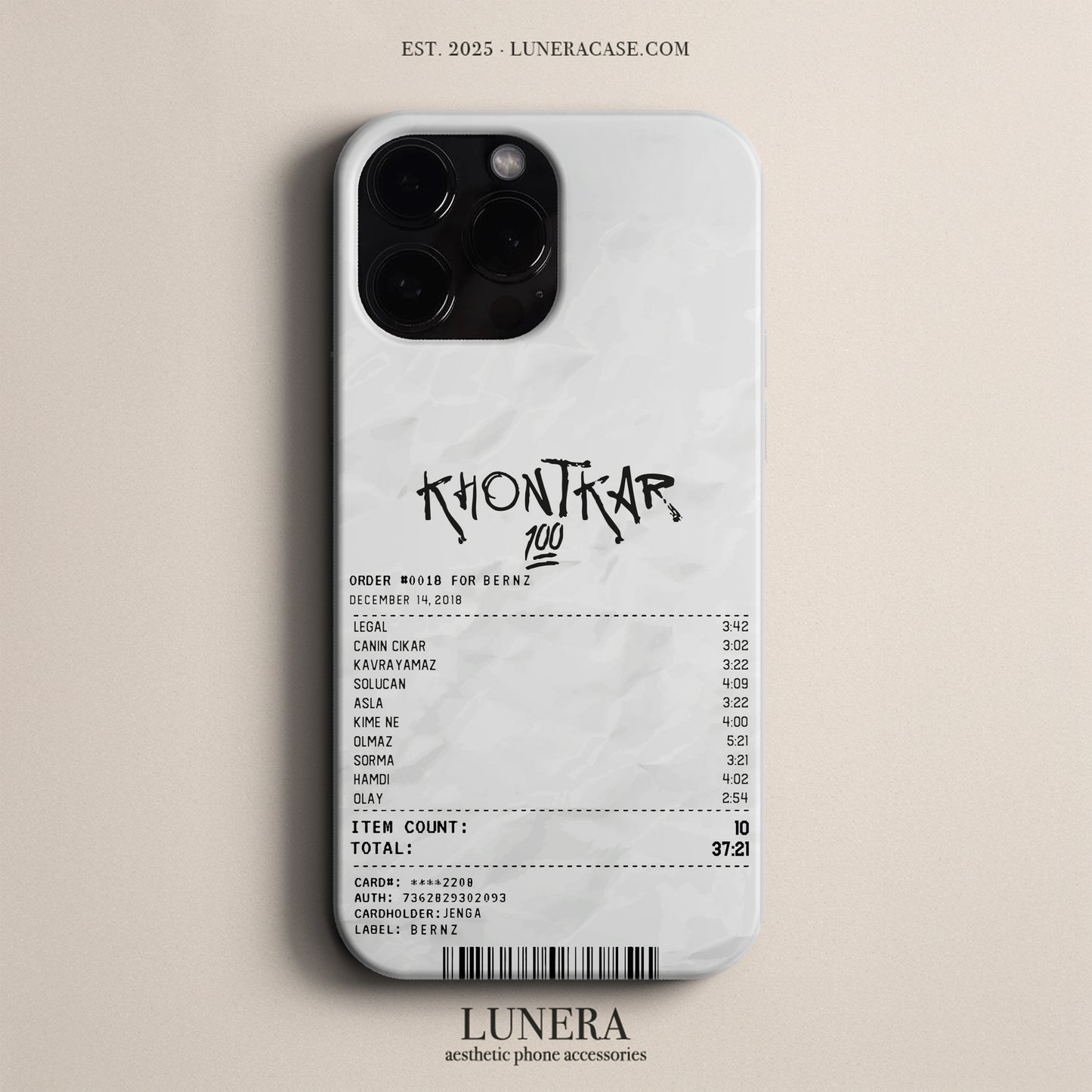'Concert Ticket for Khontkar' Tasarım Telefon Kılıfı
