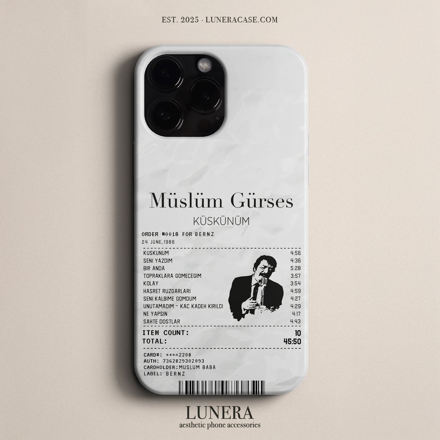 'Concert Ticket for Müslüm Gürses' Tasarım Telefon Kılıfı