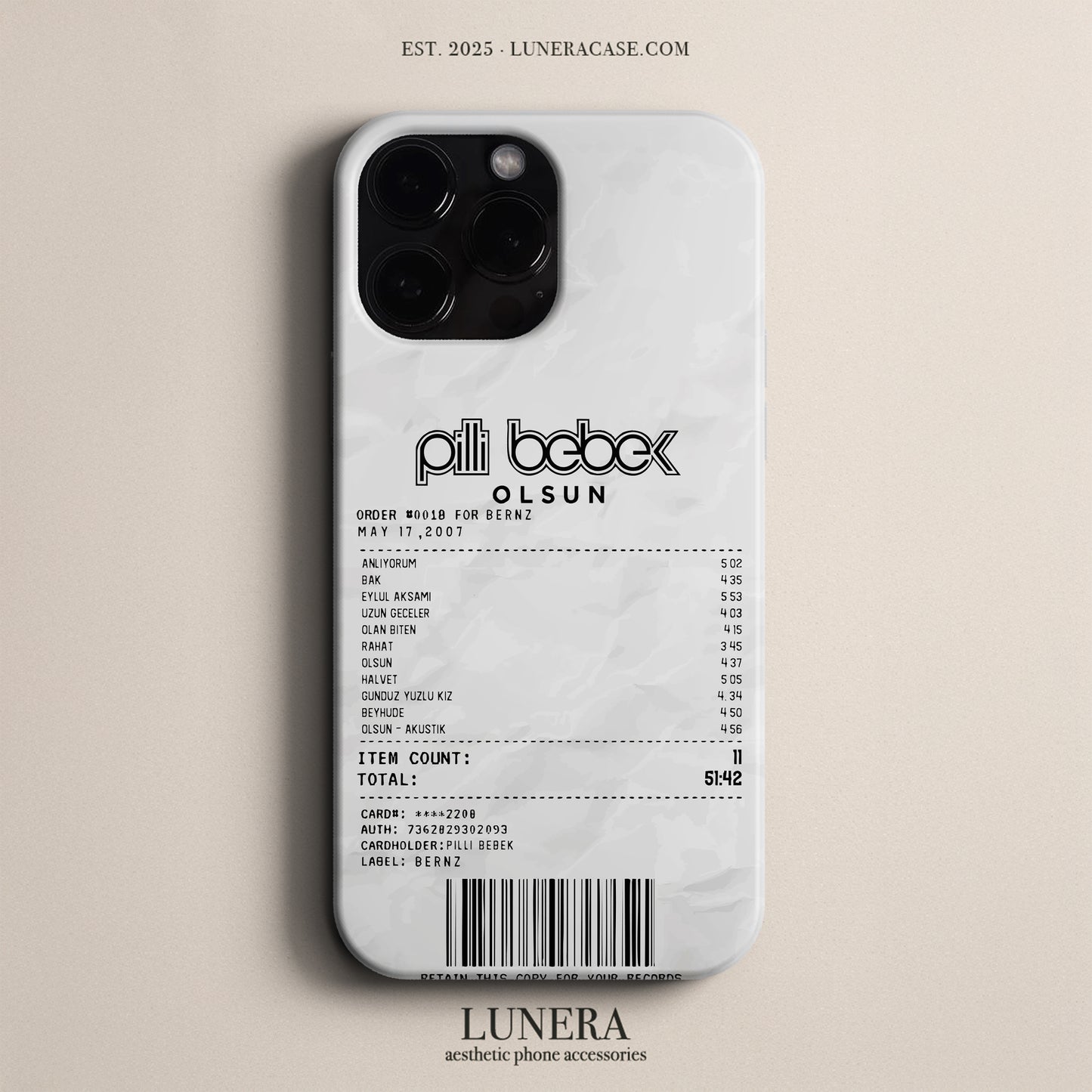 'Concert Ticket for Pilli Bebek' Tasarım Telefon Kılıfı