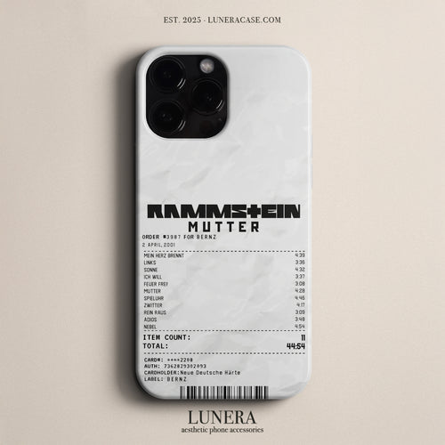 'Concert Ticket for RAMMSTEIN' Tasarım Telefon Kılıfı