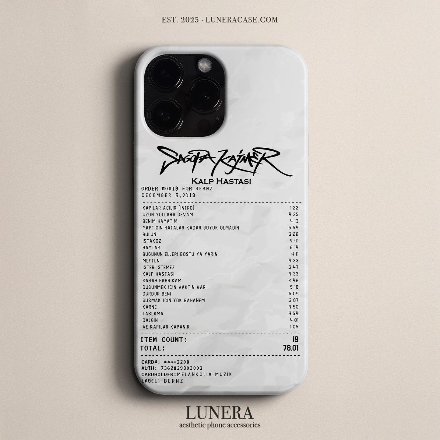 'Concert Ticket for SAGOPA KAJMER' Tasarım Telefon Kılıfı