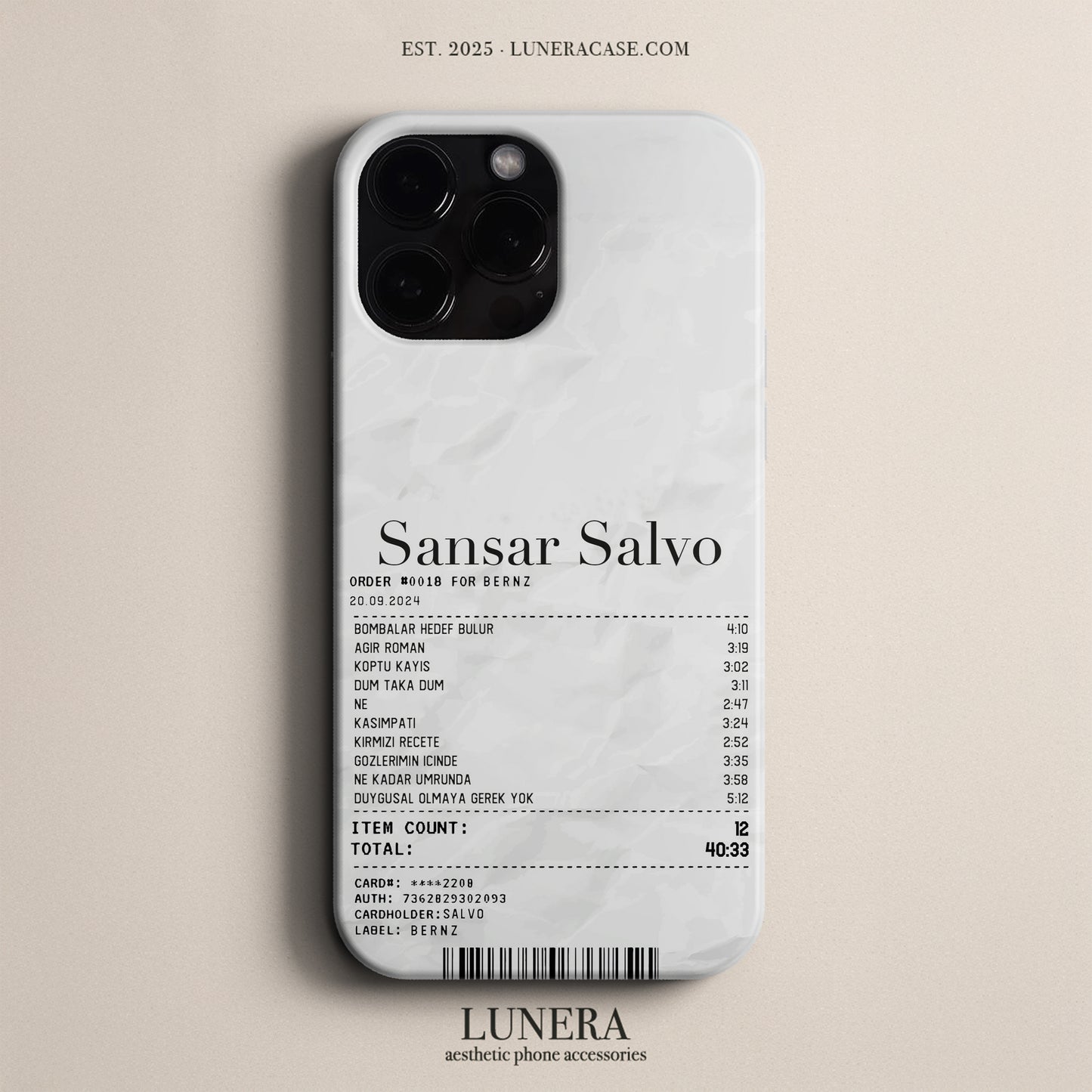 'Concert Ticket for Sansar Salvo' Tasarım Telefon Kılıfı