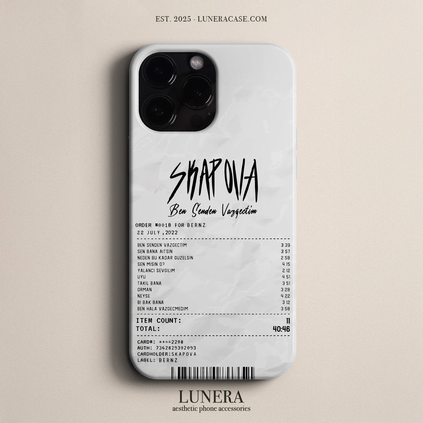 'Concert Ticket for Skapova' Tasarım Telefon Kılıfı