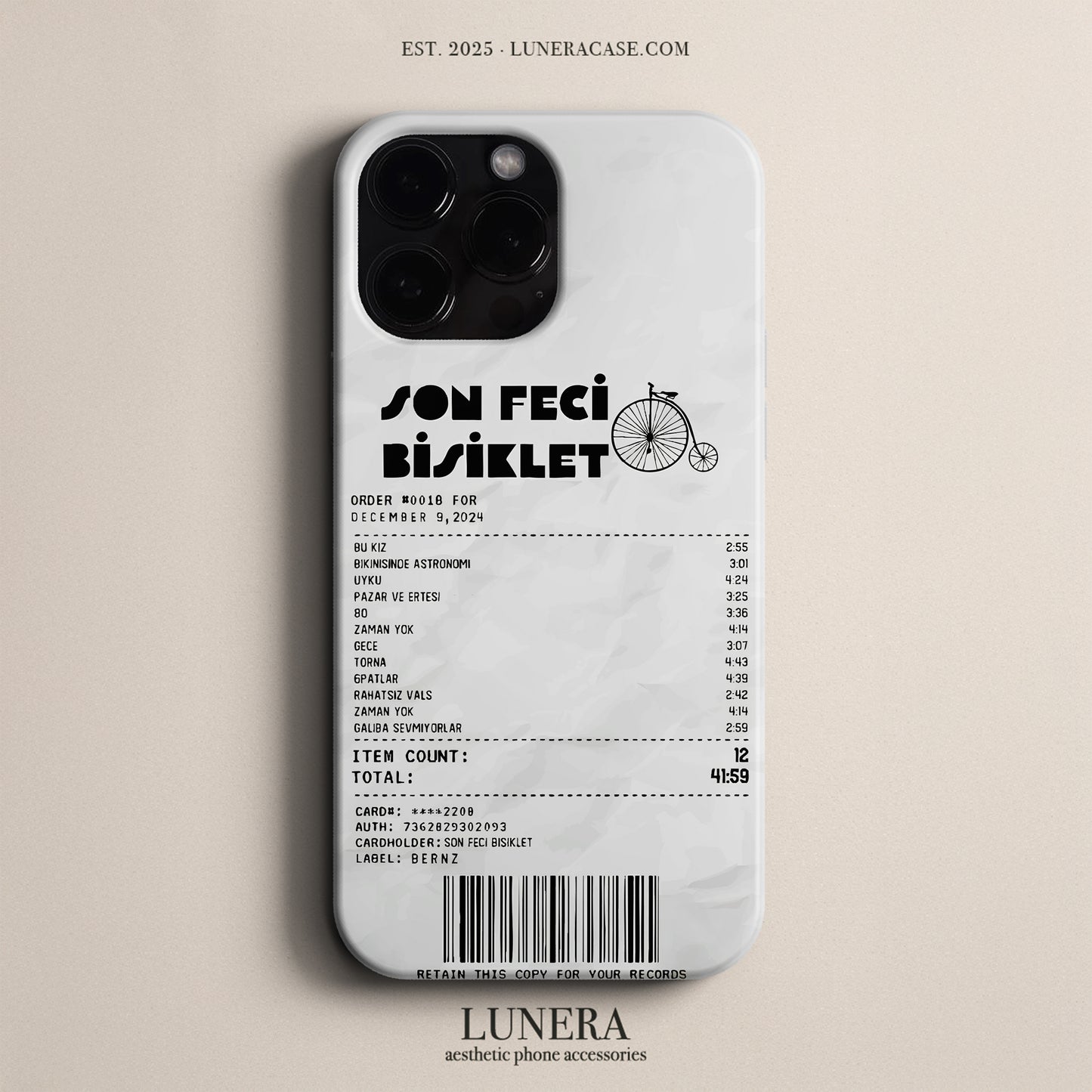 'Concert Ticket for Son Feci Bisiklet' Tasarım Telefon Kılıfı