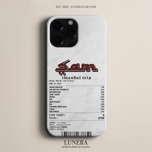 'Concert Ticket for ŞAM' Tasarım Telefon Kılıfı