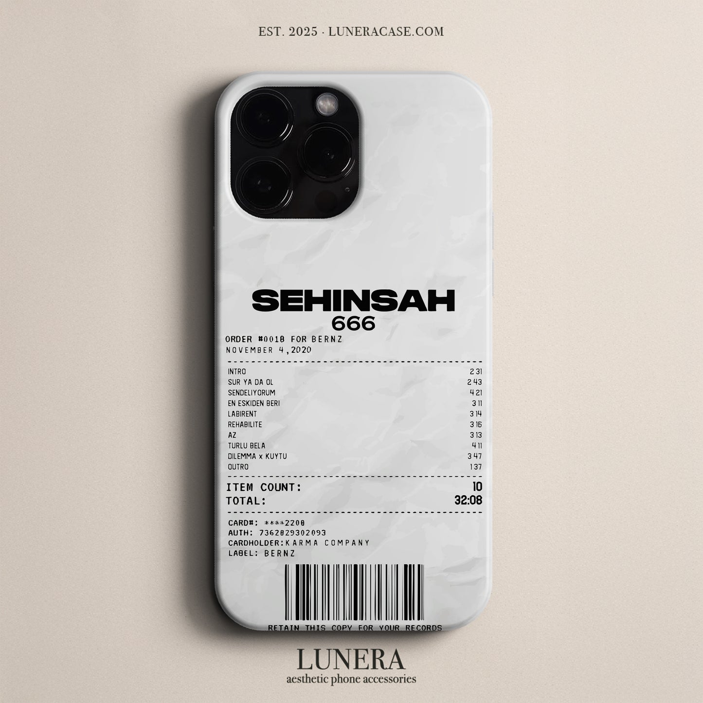 'Concert Ticket for Şehinşah' Tasarım Telefon Kılıfı
