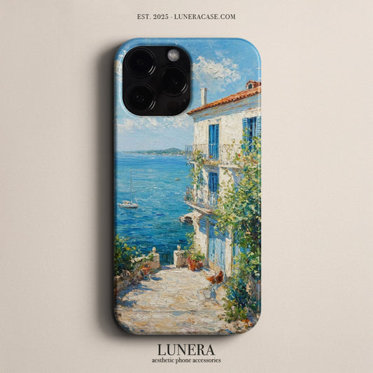 Lunera "White Stone Villa" Tasarım Telefon Kılıfı - Mimari & Şehir Serisi