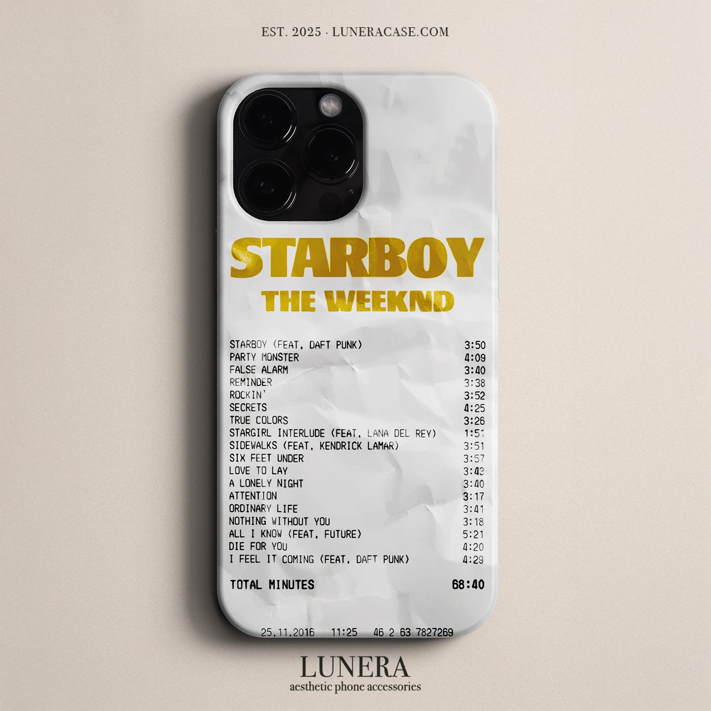 'Concert Ticket for THE WEEKND' Tasarım Telefon Kılıfı
