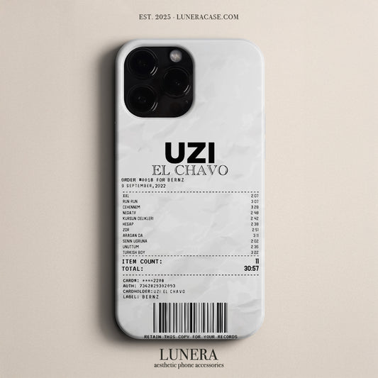 'Concert Ticket for UZI' Tasarım Telefon Kılıfı