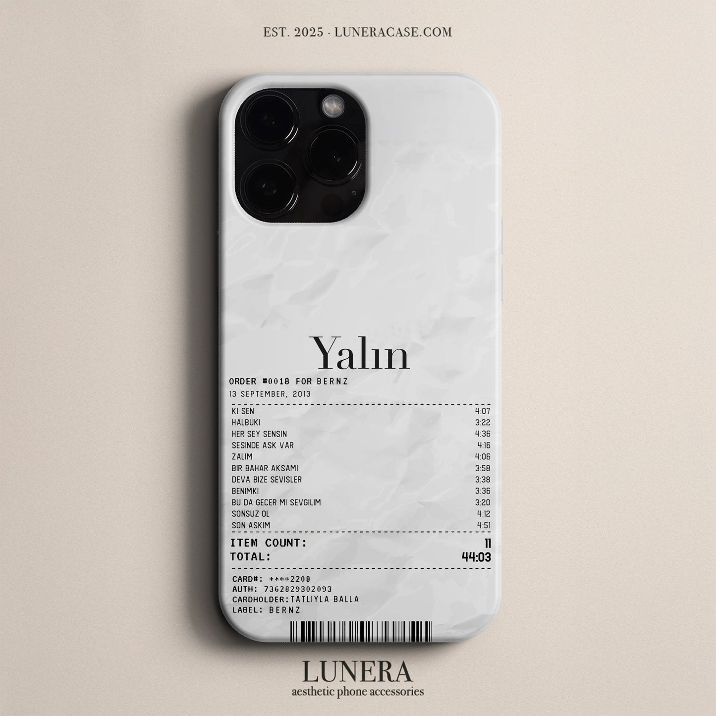 'Concert Ticket for Yalın' Tasarım Telefon Kılıfı