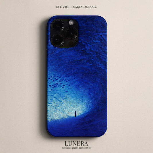 Lunera "Aquatic Spiral" Tasarım Telefon Kılıfı - Soyut & Geometrik Serisi