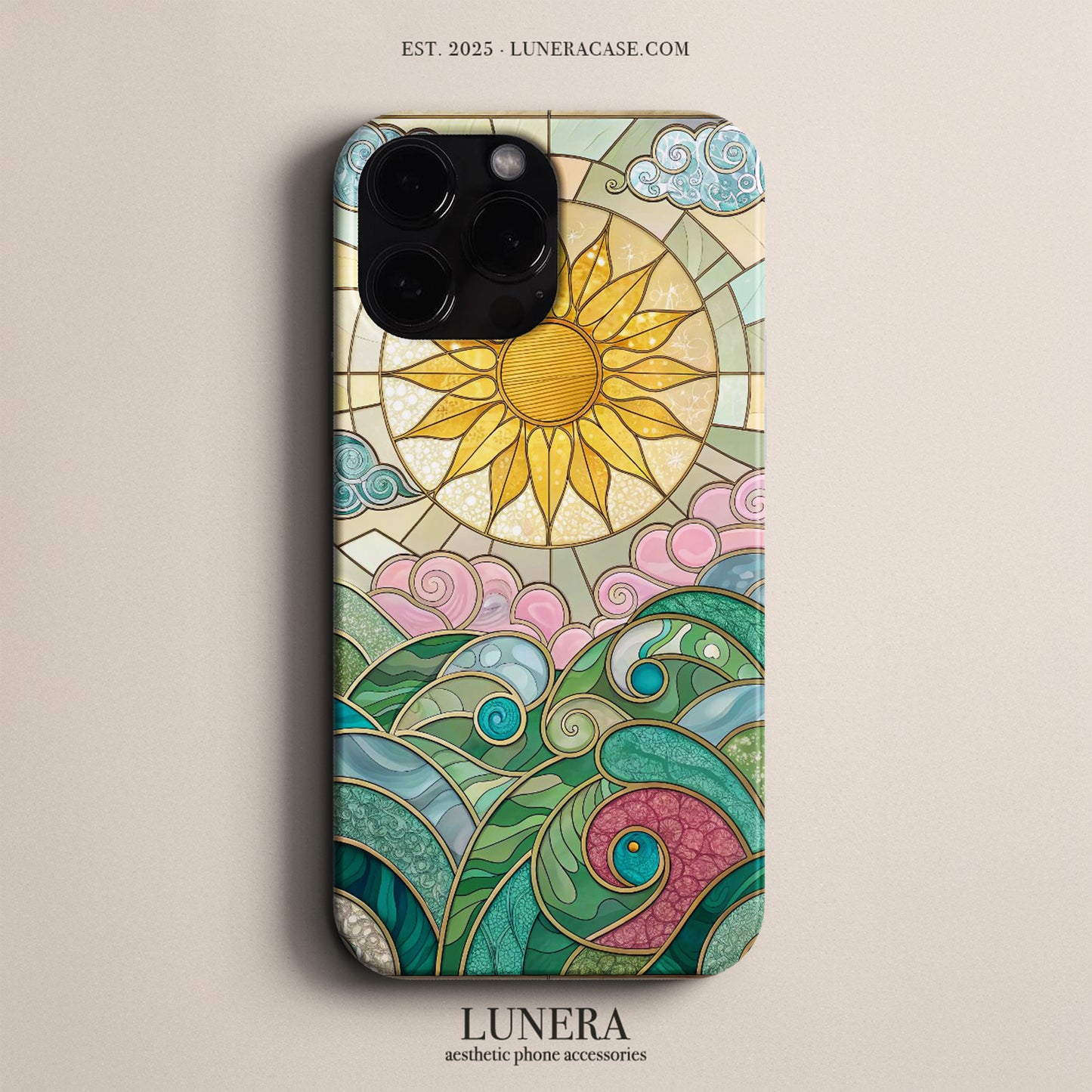 Lunera "Nouveau Sun" Tasarım Telefon Kılıfı - Sanat & İllüstrasyon Serisi