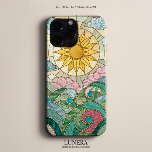 Lunera "Nouveau Sun" Tasarım Telefon Kılıfı - Sanat & İllüstrasyon Serisi