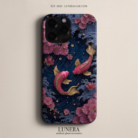 LUNERA 'Koi Serenity' Case – Sanatsal Koi Balığı Estetik Telefon Kılıfı