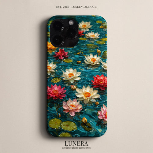 LUNERA ‘Water Lilies’ Case – Nilüfer Çiçekli Monet Esintili Sanatsal Telefon Kılıfı