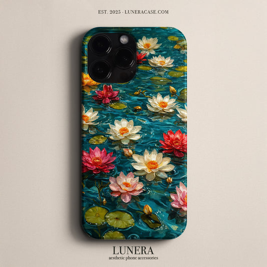 LUNERA ‘Water Lilies’ Case – Nilüfer Çiçekli Monet Esintili Sanatsal Telefon Kılıfı