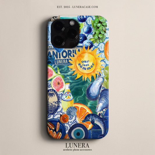 LUNERA 'Our Last Summer' Case – Akdeniz Tarzı Yaz Temalı Telefon Kılıfı