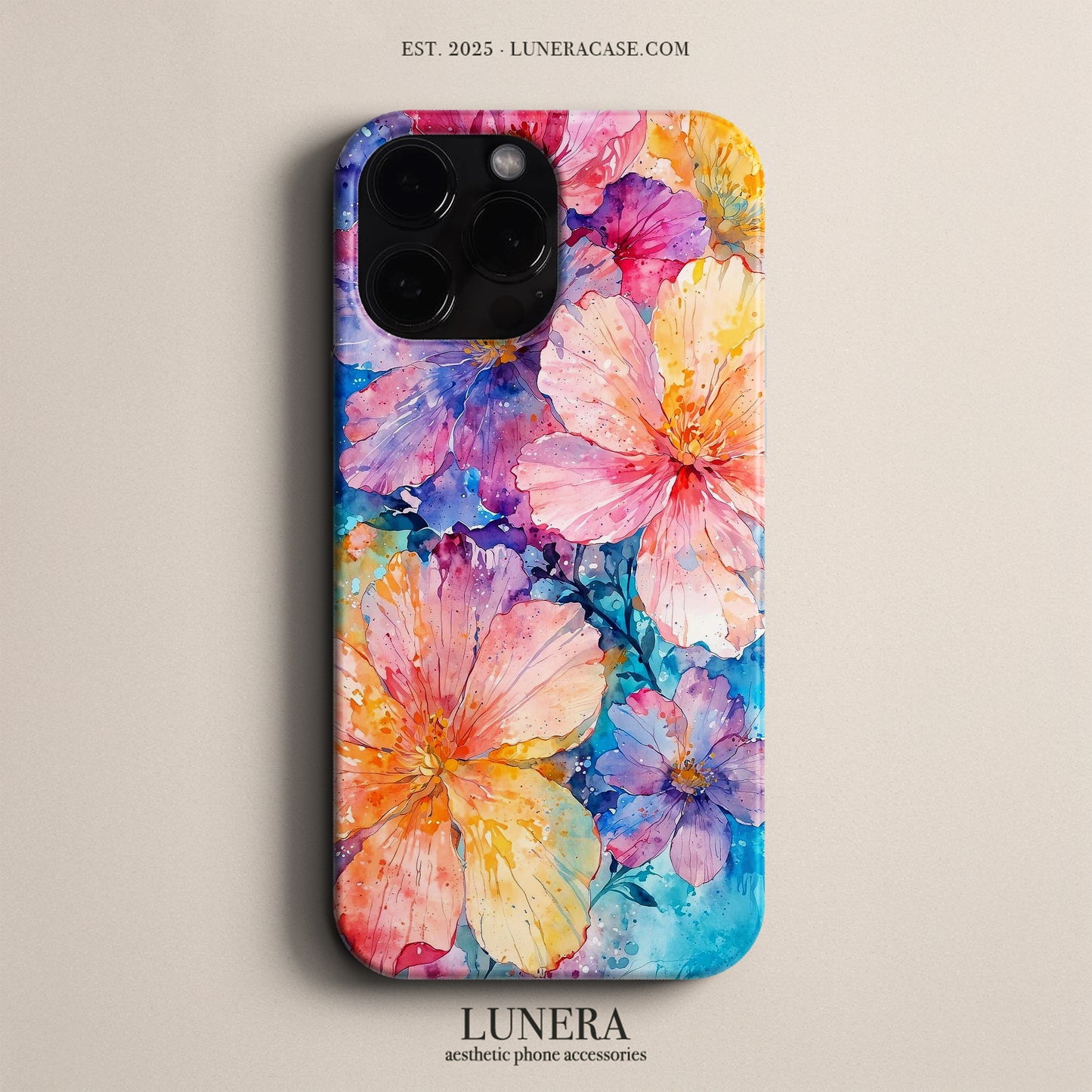 Lunera "Watercolor Bloom" Tasarım Telefon Kılıfı – The Art Edition Collection