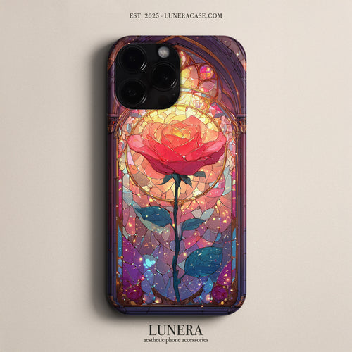 Lunera "Stained Glass Rose" Tasarım Telefon Kılıfı – THE VITRAY COLLECTION