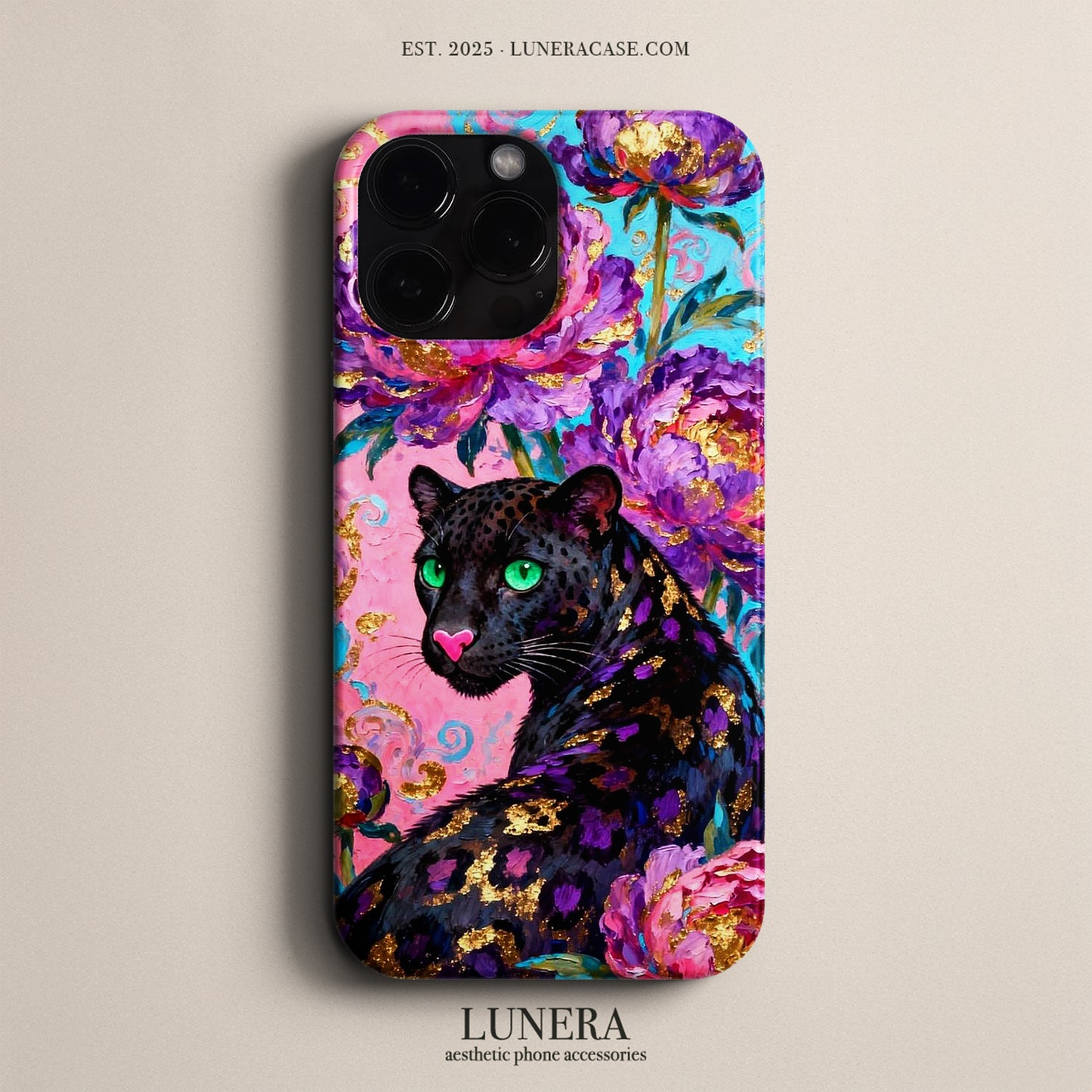 Lunera "Emerald Panther" Tasarım Telefon Kılıfı – The Art Edition Collection