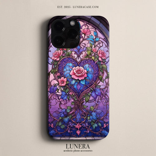 Lunera "Stained Glass Heart" Tasarım Telefon Kılıfı – THE VITRAY COLLECTION