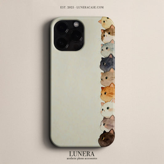 Lunera "Cute Cats Stack" Tasarım Telefon Kılıfı – The Art Edition Collection